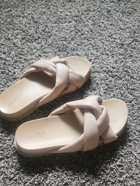 Universal Thread Braided Slide Sandals in Light Beige